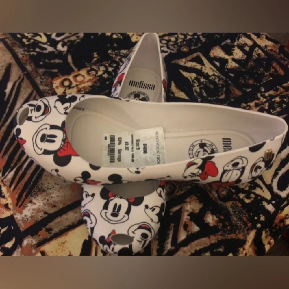 Melissa Minnie Mouse Ballet Disney Flats Size 5 - Picture 6 of 10